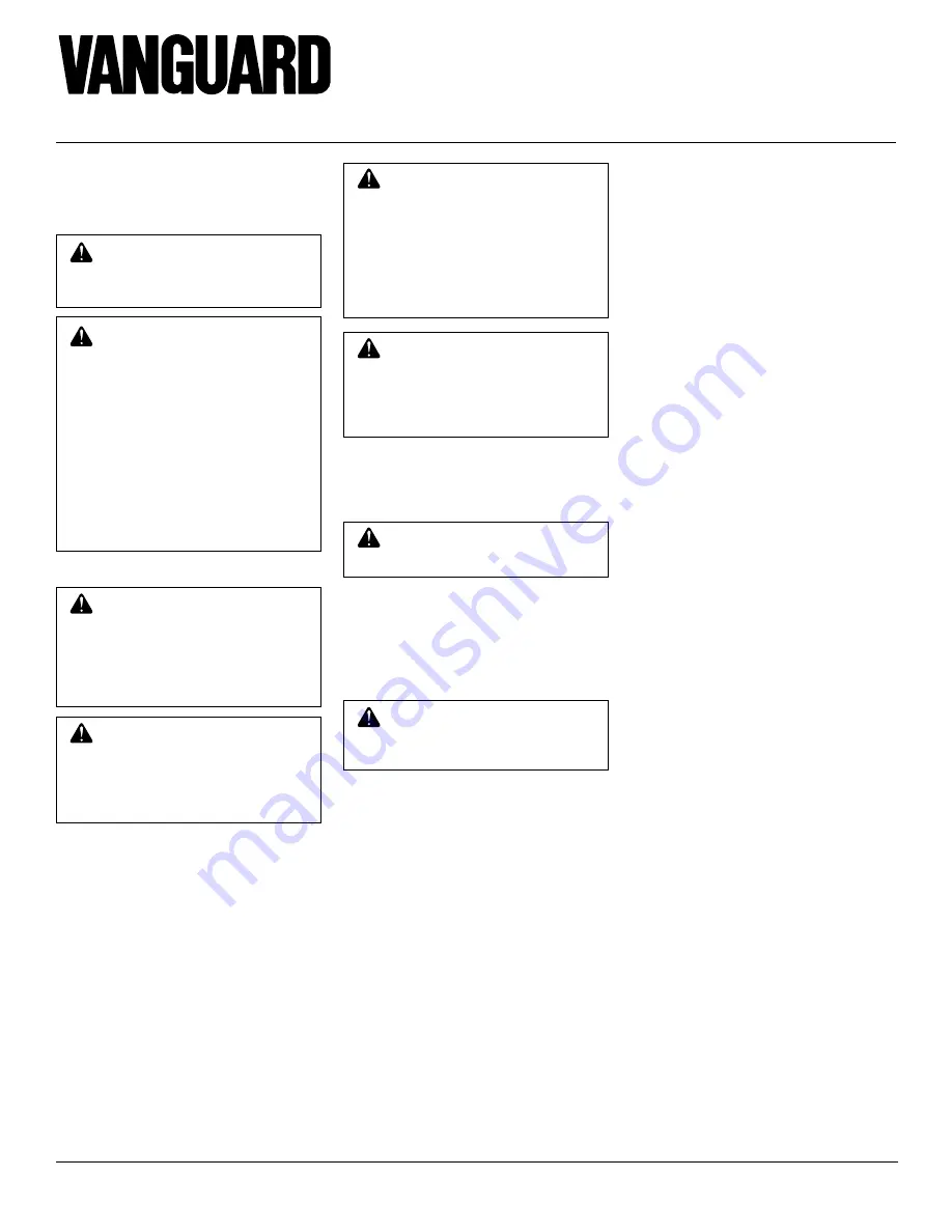 Vanguard SBVBN(C) Operating And Installation Manual Download Page 22