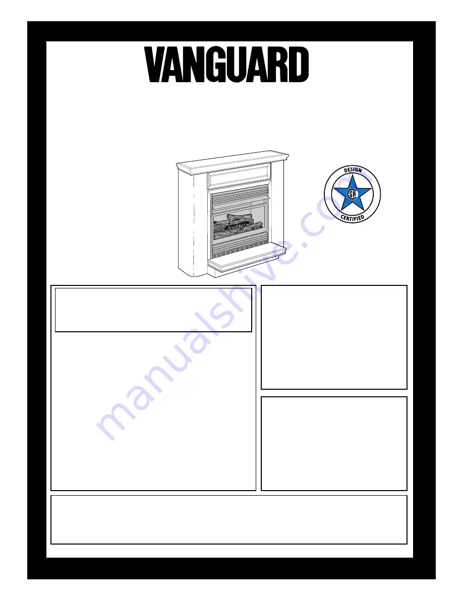 Vanguard VMH26NR Owner'S Operation And Installation Manual Download Page 1