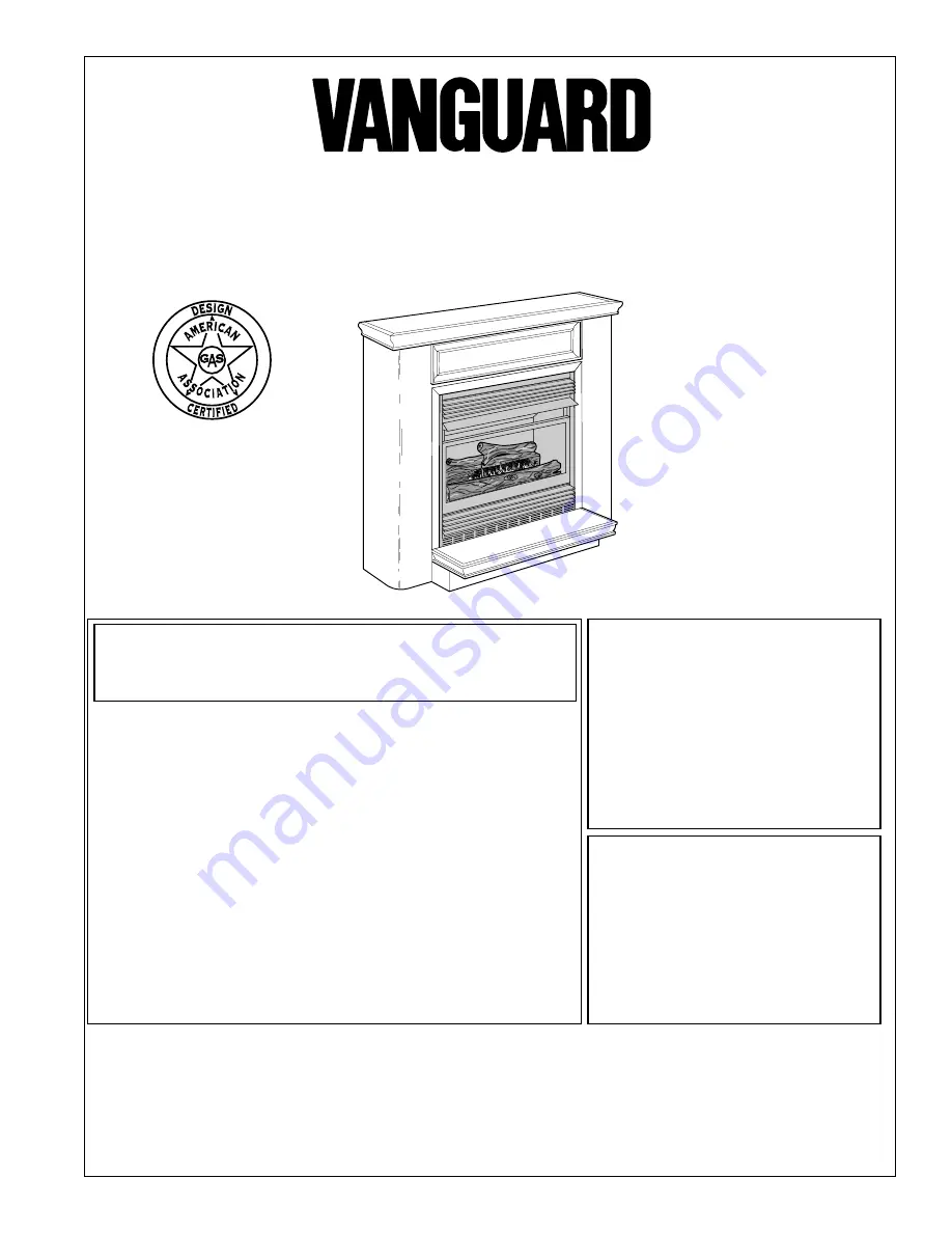 Vanguard VMH26TP Owner'S Operation And Installation Manual Download Page 1