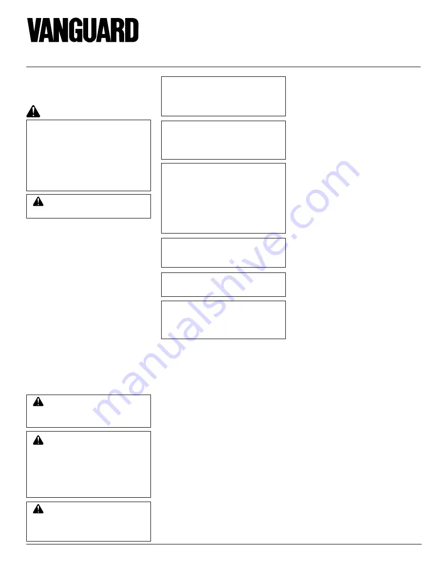 Vanguard VMH3000TNSA Owner'S Operation And Installation Manual Download Page 2