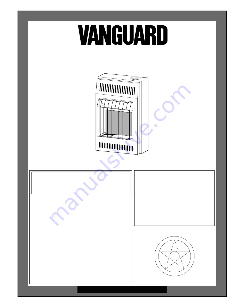 Vanguard VN12 Owner'S Operation And Installation Manual Download Page 1