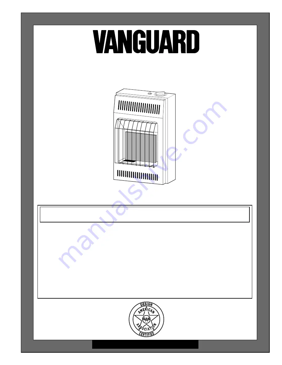 Vanguard VN12A Owner'S Operation And Installation Manual Download Page 1