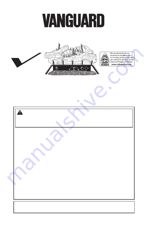 Vanguard VYD18NRB Owner'S Operation Download Page 1