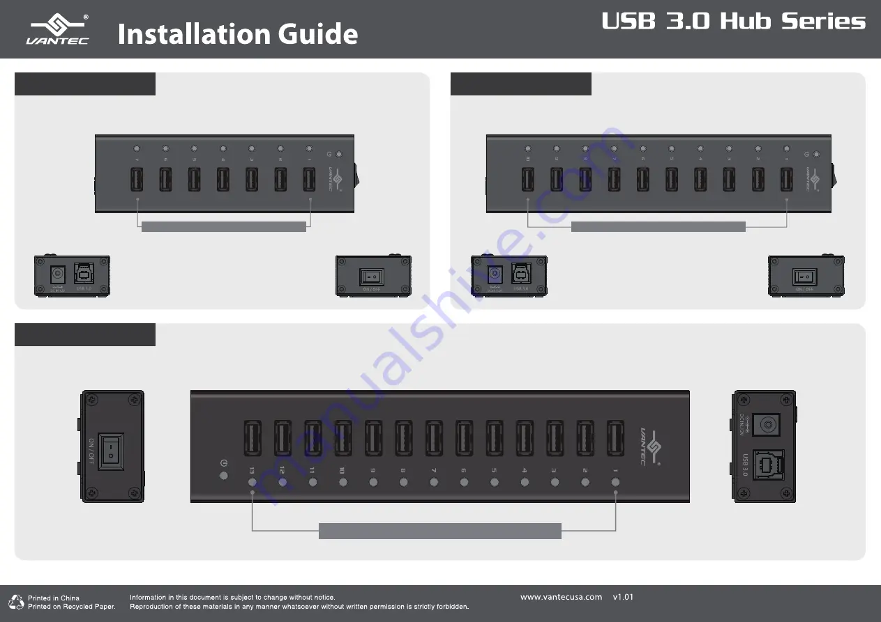 Vantec UGT-AH710U3-BK Installation Manual Download Page 1