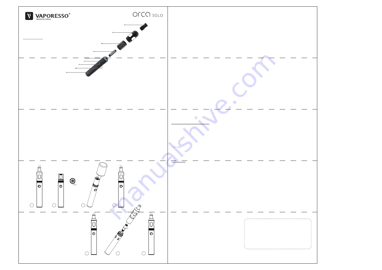 Vaporesso orca SOLO Quick Manual Download Page 10