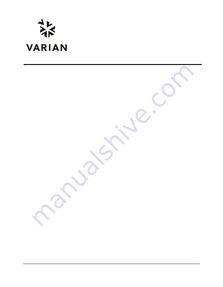 Varian ProStar 701 Driver Manual Download Page 1