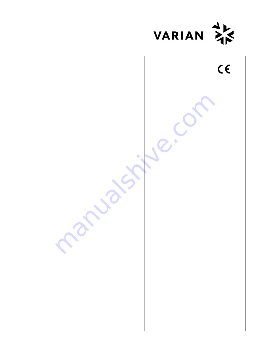 Varian VS PR02x Operation Manual Download Page 1