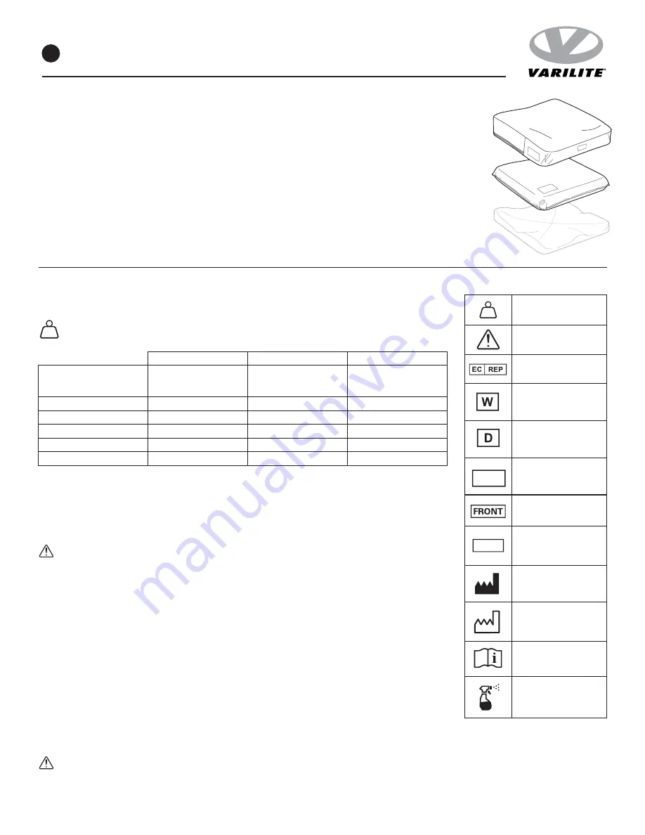 VARILITE Evolution Instruction Manual Download Page 29