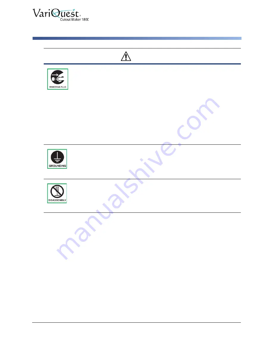 Varitronics VariOuest Cutout Maker 1800 User Manual Download Page 5