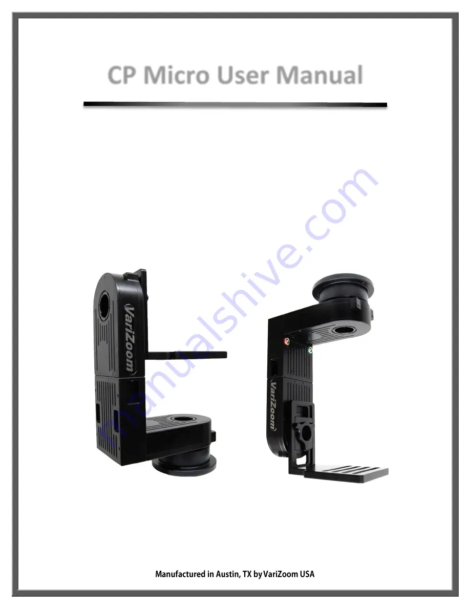 VARIZOOM CP Micro User Manual Download Page 1