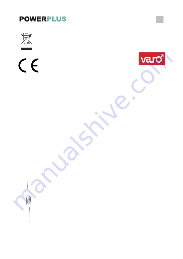 VARO Powerplus POWP3030 Quick Start Manual Download Page 8