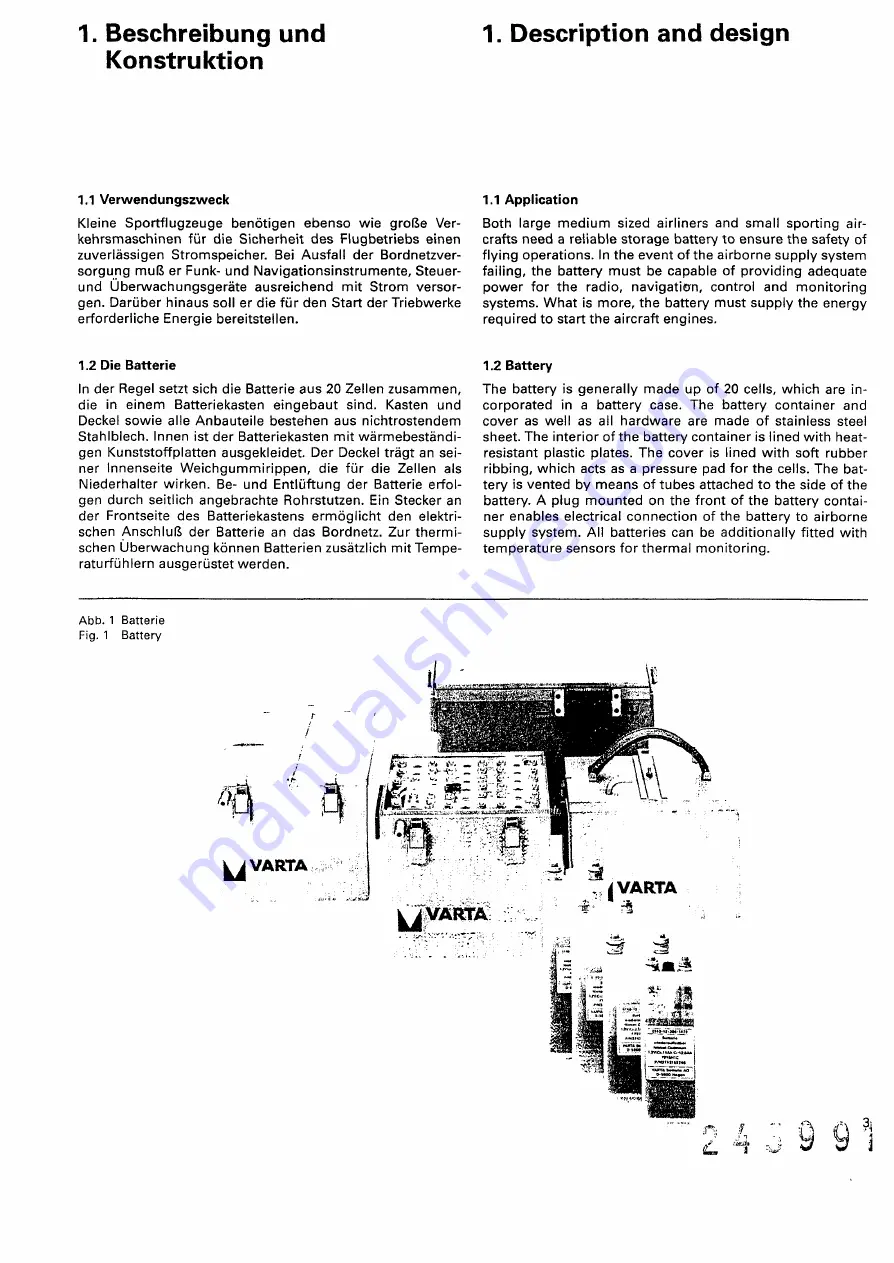 Varta F 20/15 H1 C Maintenance Manual Download Page 7