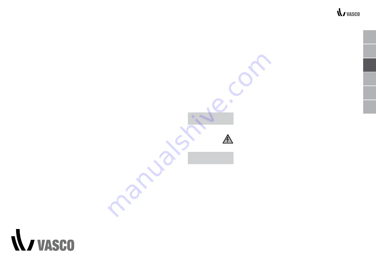 Vasco D60 User And Installation Manual Download Page 24