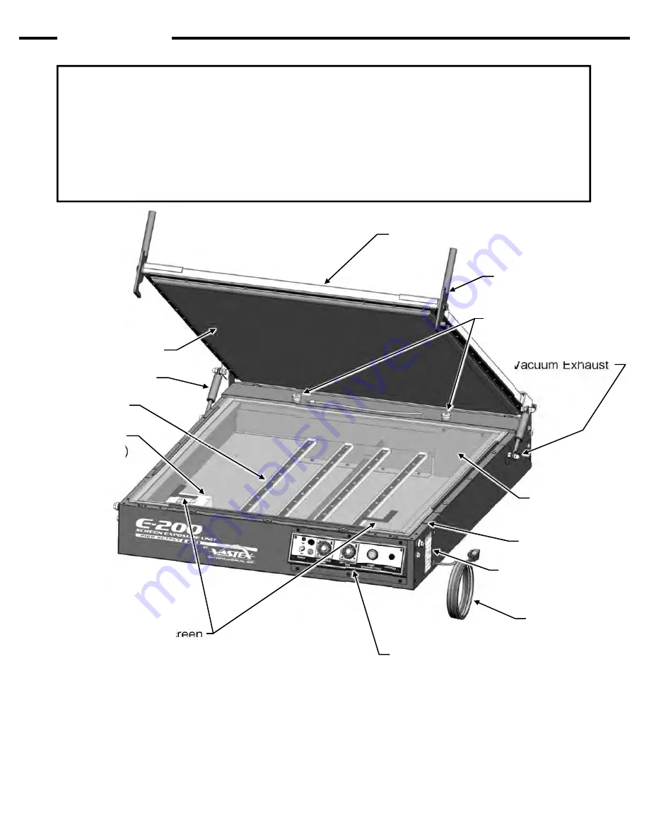 VASTEX E-200 series Assembly And Operation Instructions Manual Download Page 4