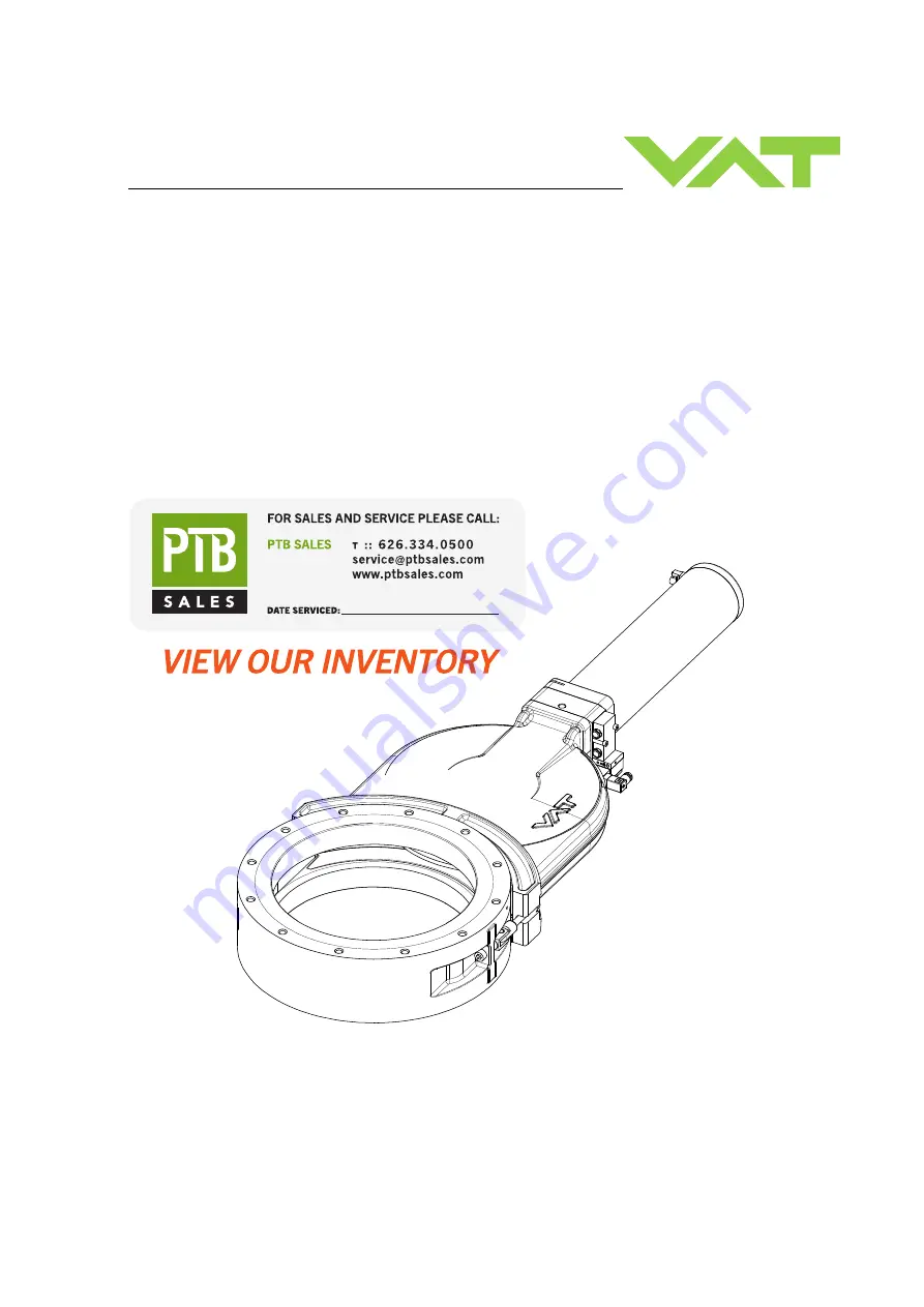 VAT 12150-PA24 ISO-320 Installation, Operating,  & Maintenance Instructions Download Page 1