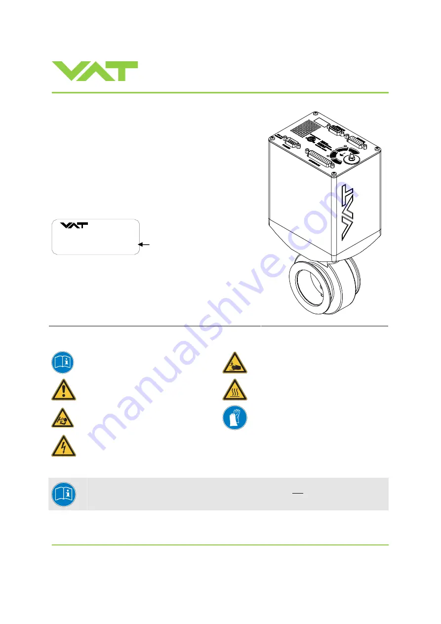 VAT 61232-KEGJ-0002 Installation, Operating,  & Maintenance Instructions Download Page 1