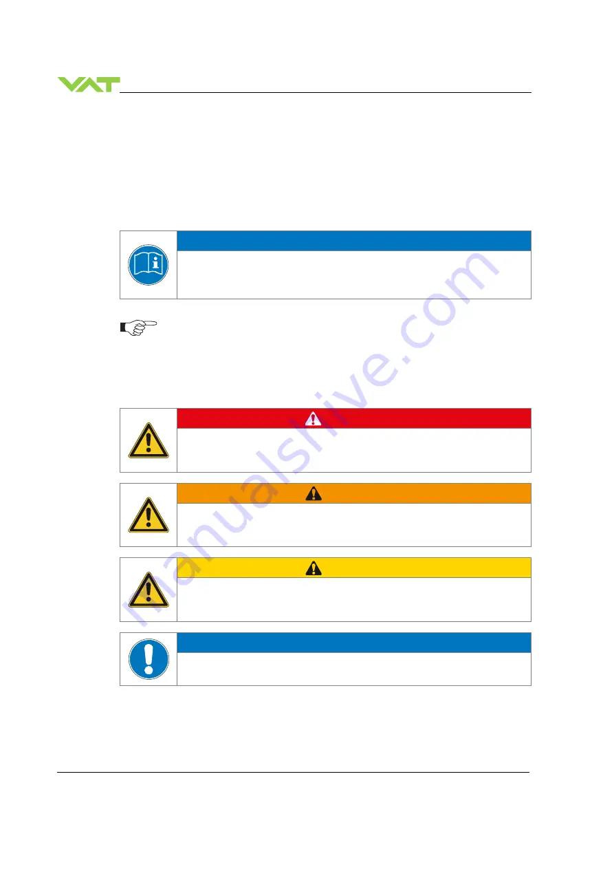 VAT 616 Series Installation, Operating,  & Maintenance Instructions Download Page 8