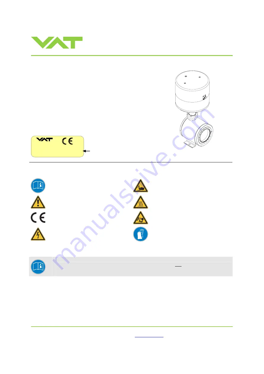 VAT 77.1 Series Installation, Operating,  & Maintenance Instructions Download Page 1