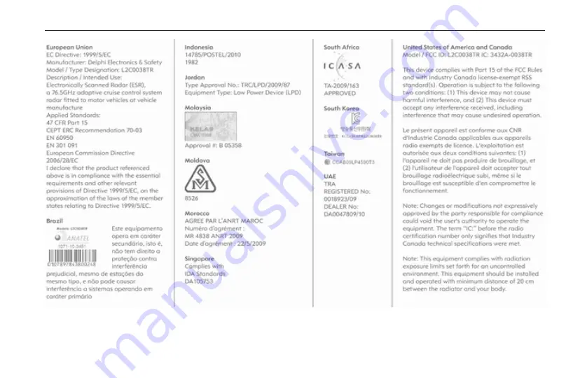 Vauxhall Zafira Tourer Owner'S Manual Download Page 277