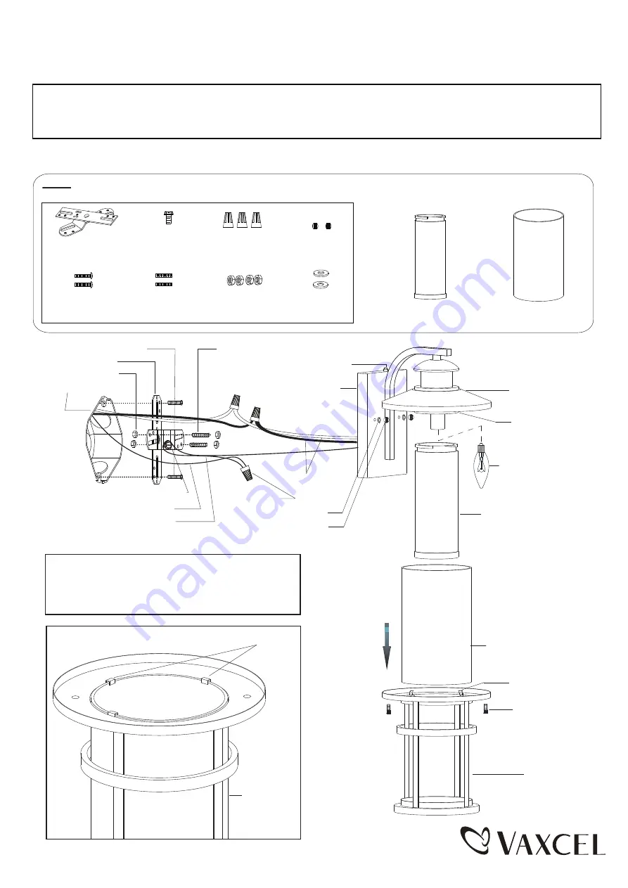 Vaxcel T0085 Assembly And Installation Instructions Download Page 1