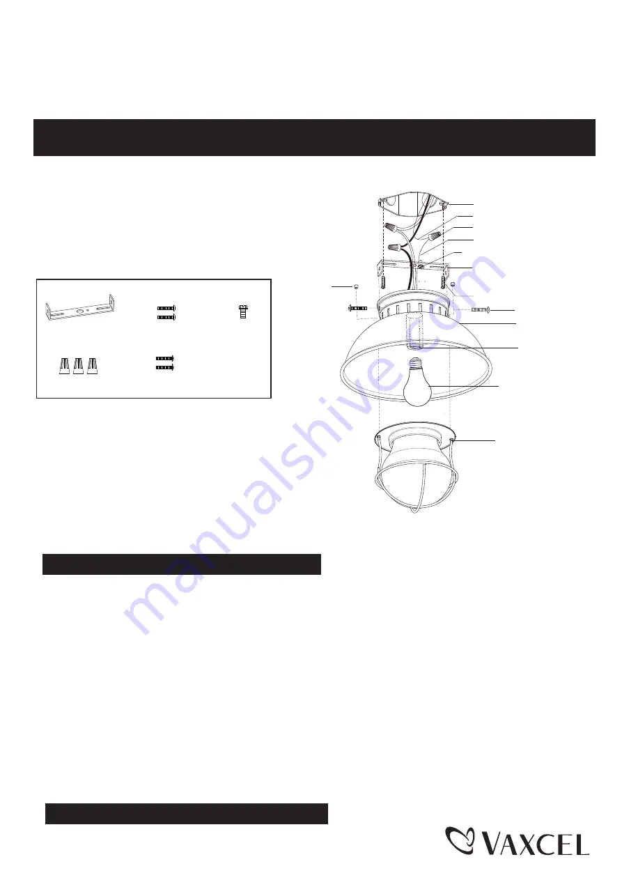 Vaxcel T0142 Assembly And Installation Instructions Download Page 1