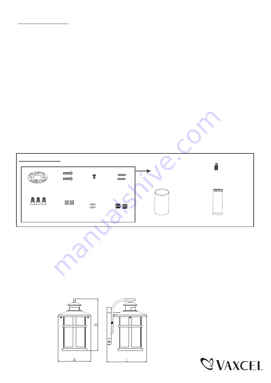 Vaxcel T0363 Assembly And Installation Instructions Download Page 4