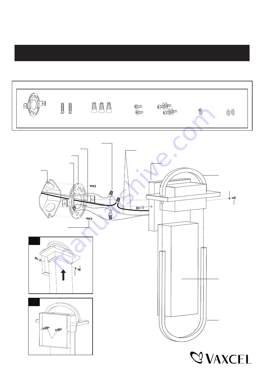 Vaxcel T0496 Assembly And Installation Instructions Download Page 1