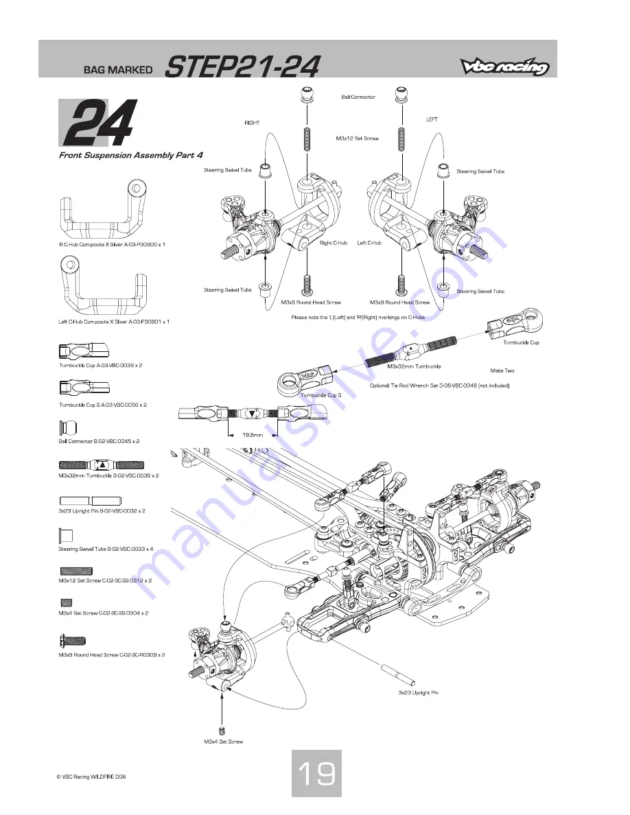 VBC Racing WildFire D08 Instruction Manual Download Page 20