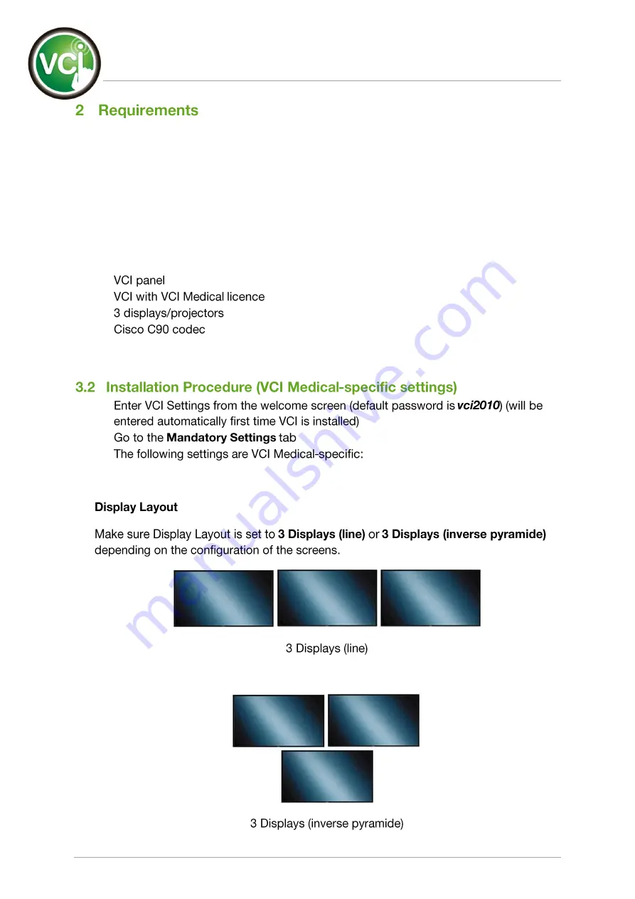 VCI Medical Installation Manual Download Page 4