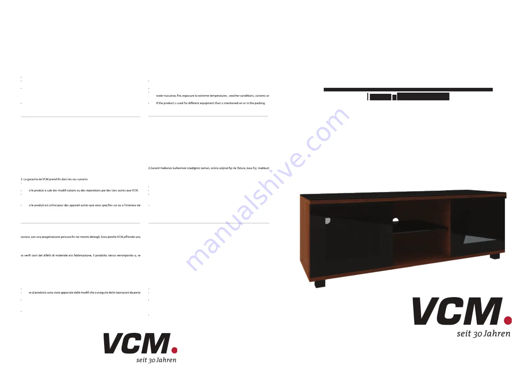 VCM LUXALA Instruction Manual Download Page 1