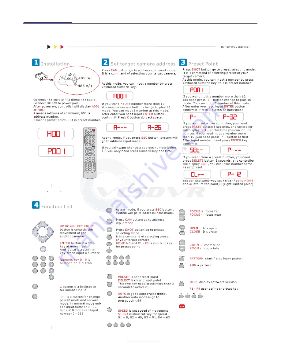 VCS VCS-PTZCR Operating Instructions Download Page 1