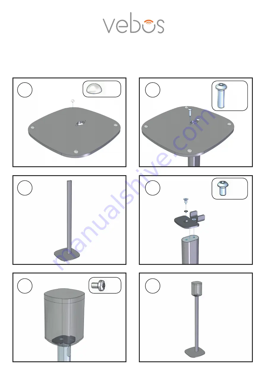 Vebos floorstand Sonos One Скачать руководство пользователя страница 1