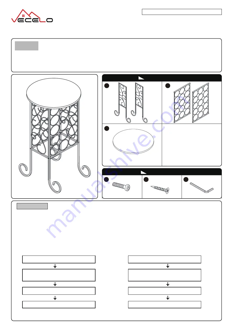 VECELO KHD-XF-WR01-BLK Assembly Instructions Download Page 1