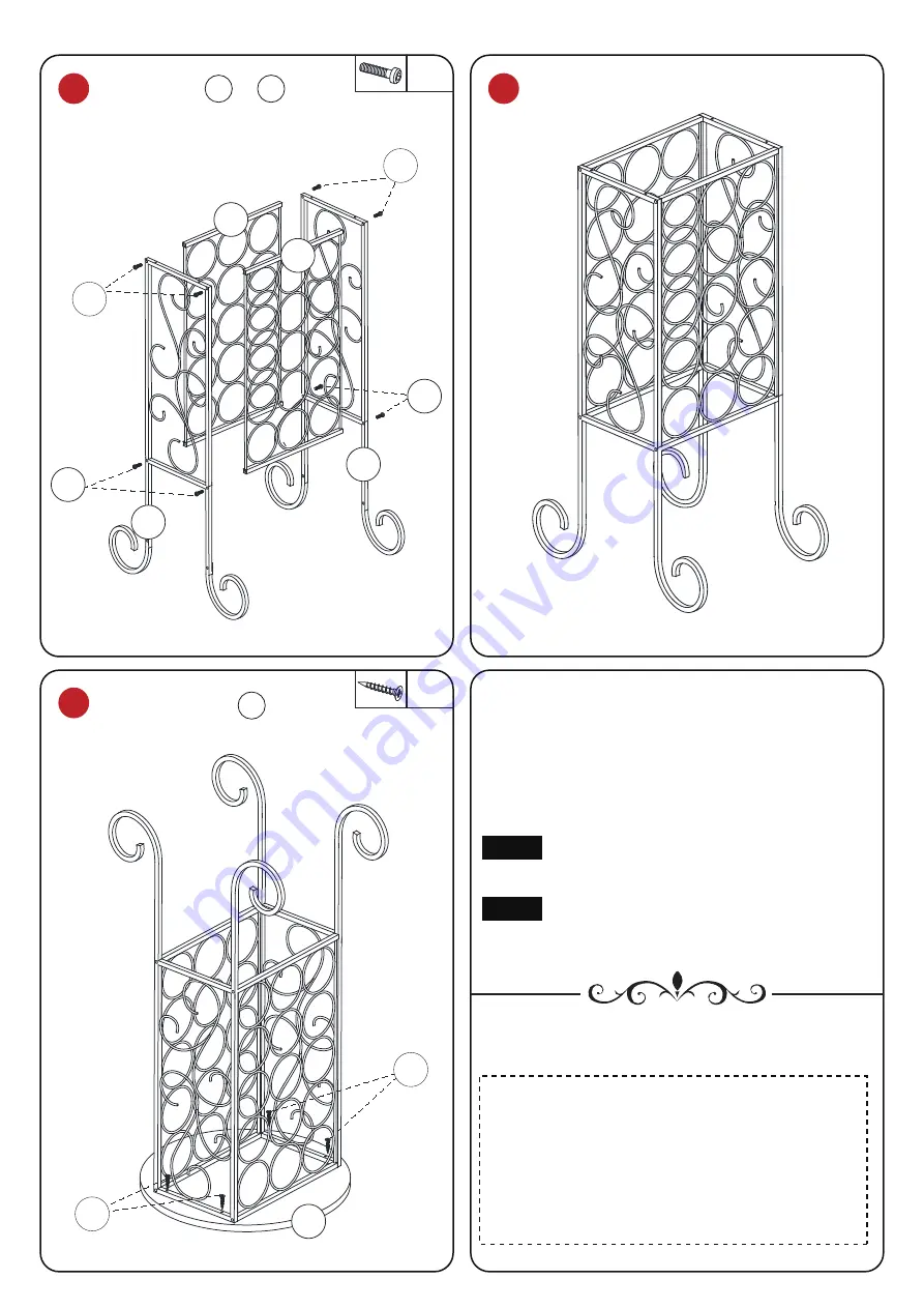 VECELO KHD-XF-WR01-BLK Assembly Instructions Download Page 2