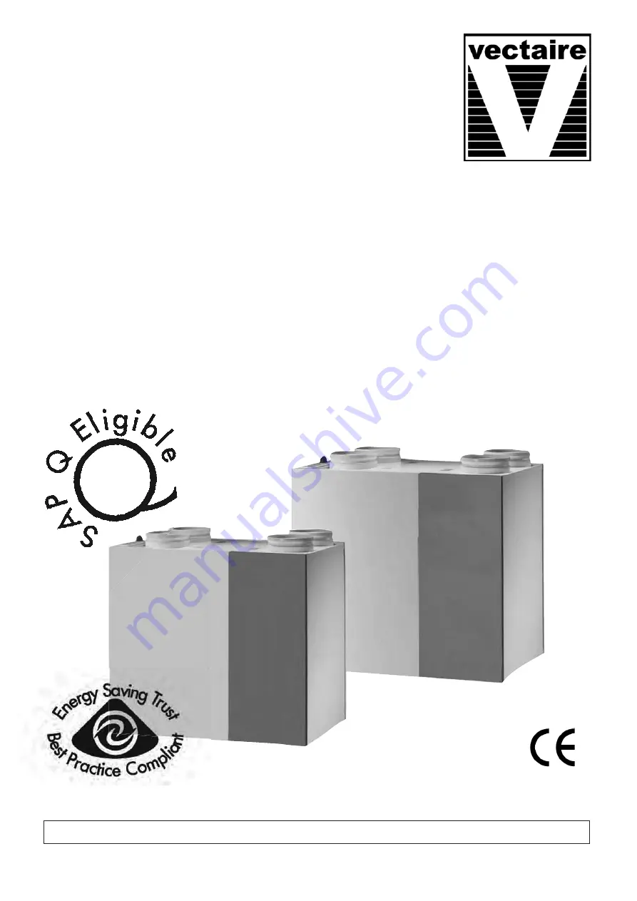 Vectaire WHHR400DC Installation, Operating And Maintenance Instructions Download Page 1