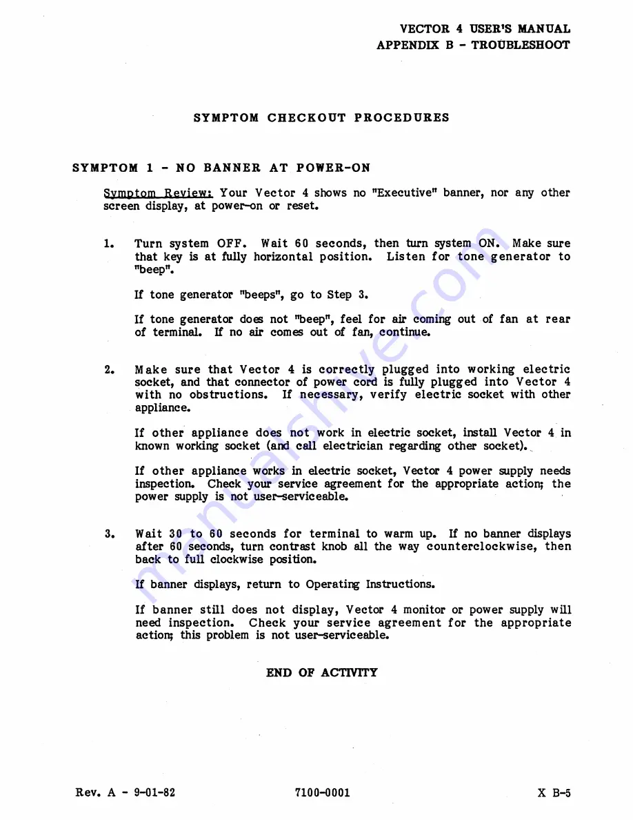 Vector Graphic Vector 4 User Manual Download Page 181