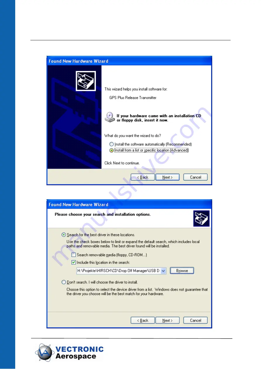 Vectronic Aerospace Drop-Off Release User Manual Download Page 18