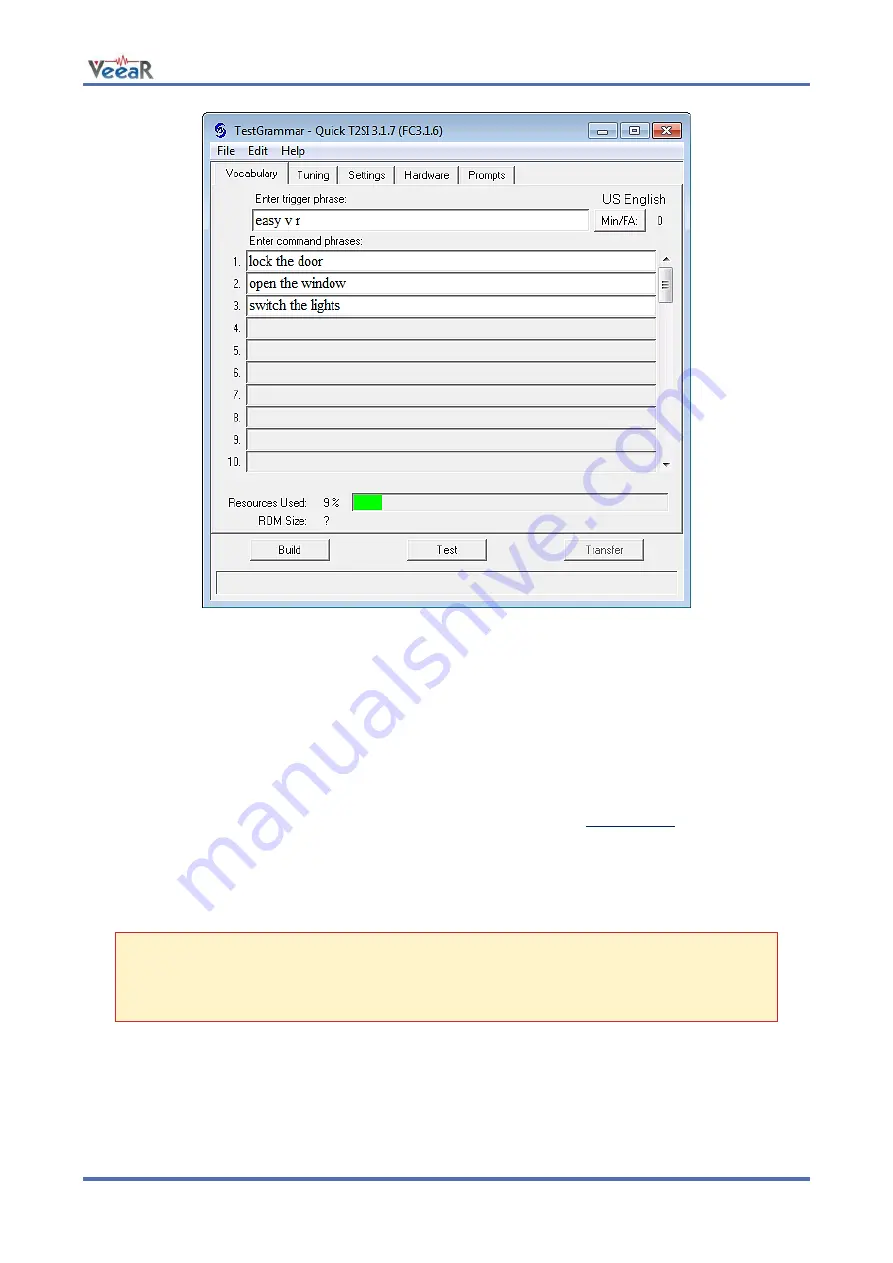 VeeaR EasyVR 3 User Manual Download Page 65