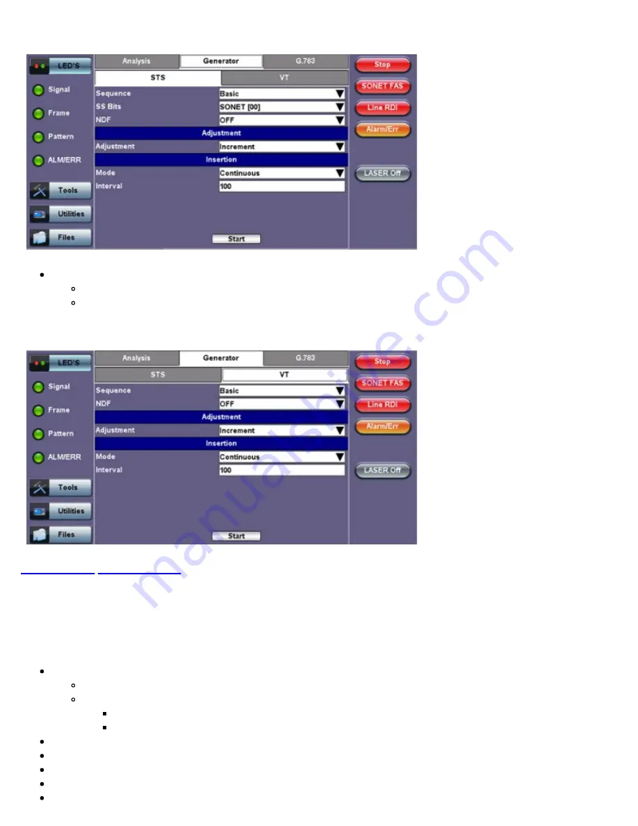 VeEX RXT-6200 User Manual Download Page 166