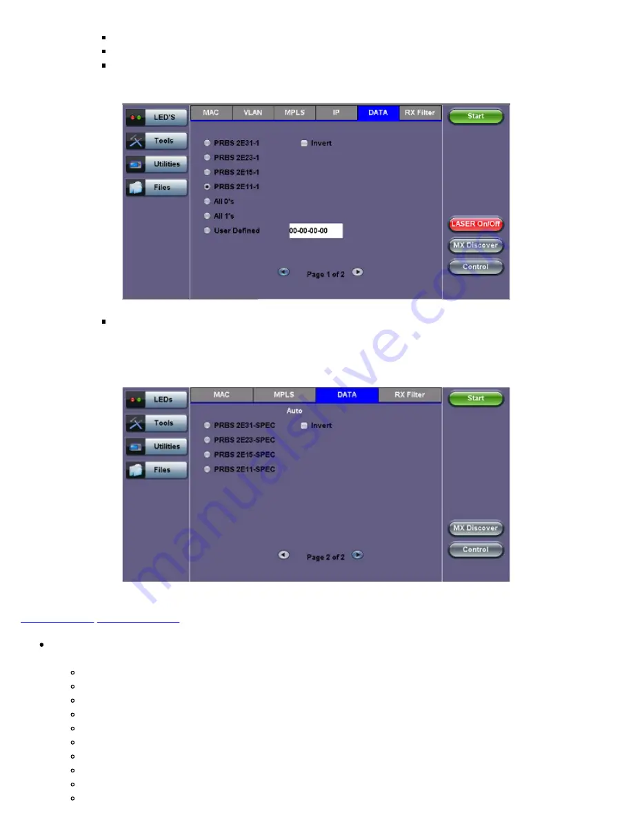 VeEX RXT-6200 User Manual Download Page 222