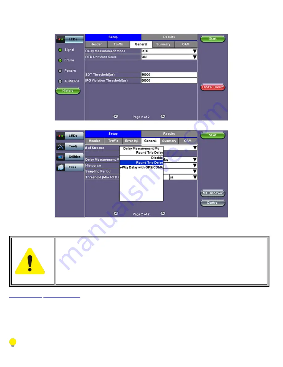 VeEX RXT-6200 User Manual Download Page 270