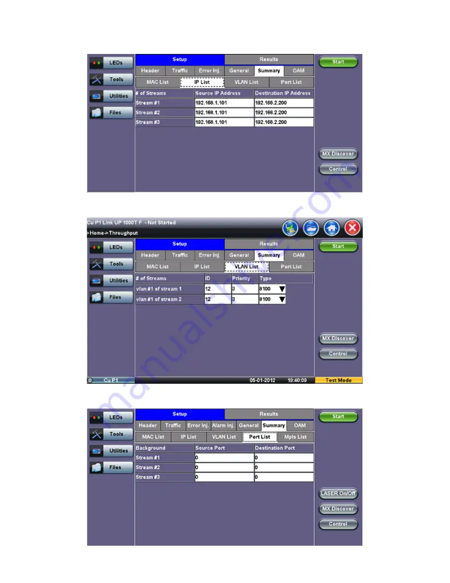 VeEX RXT-6200 User Manual Download Page 276