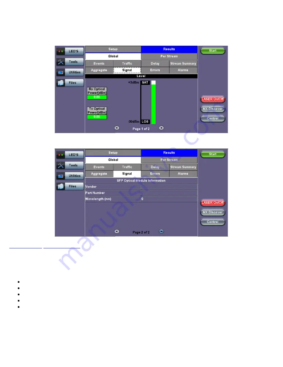 VeEX RXT-6200 User Manual Download Page 279