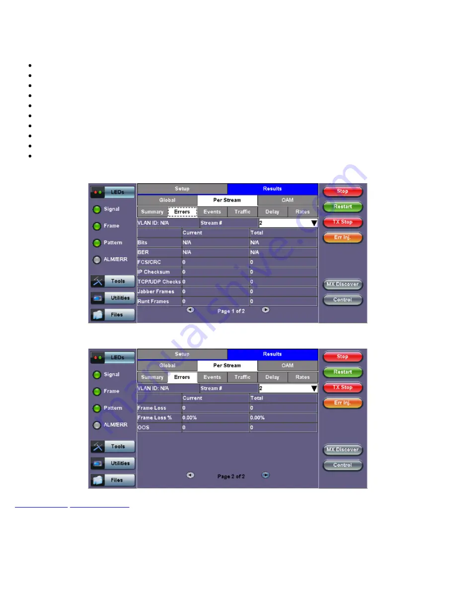 VeEX RXT-6200 User Manual Download Page 283