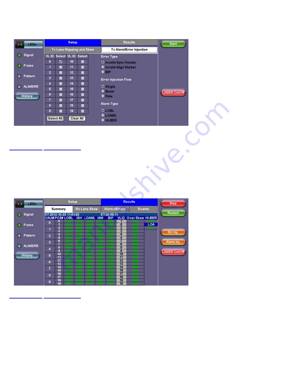 VeEX RXT-6200 User Manual Download Page 316