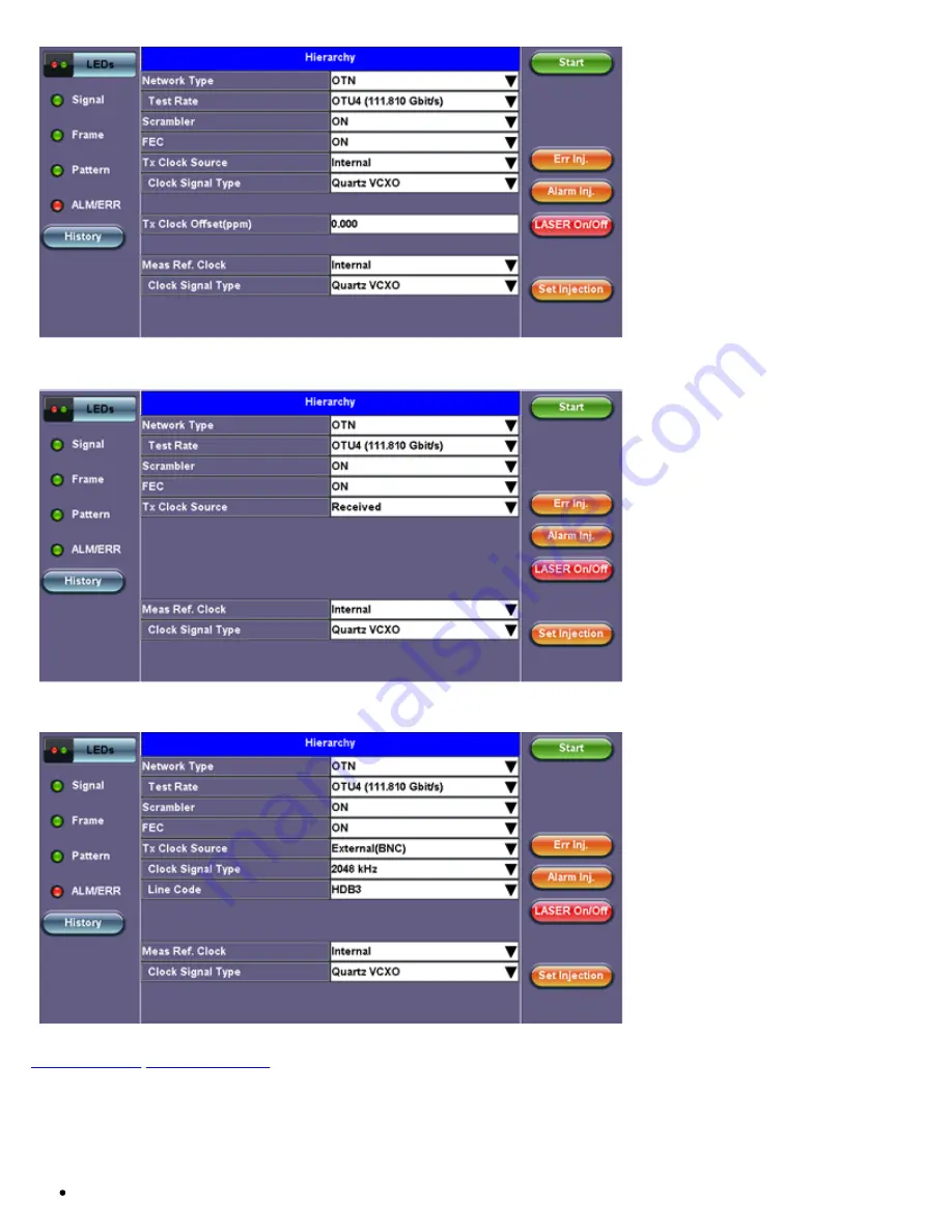 VeEX RXT-6200 User Manual Download Page 322