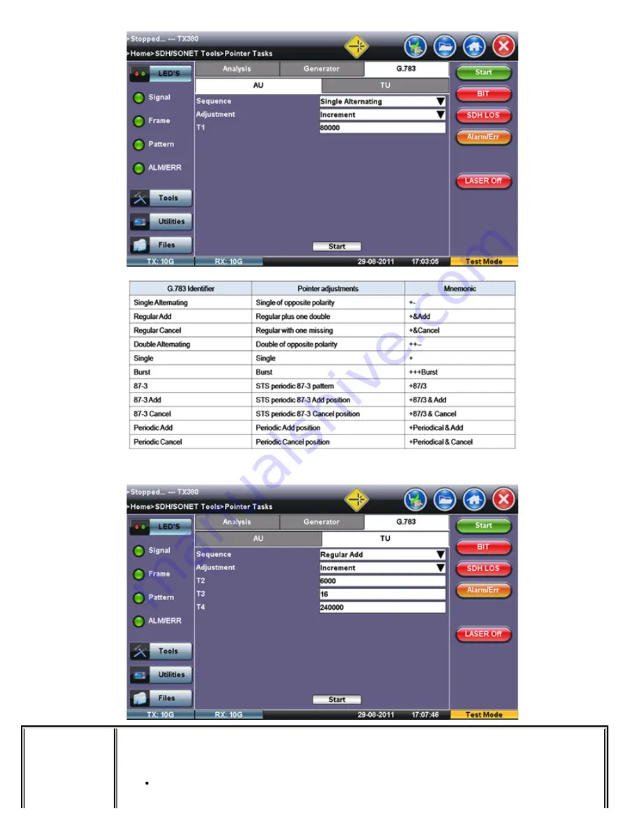 VeEX VePAL TX300 User Manual Download Page 167