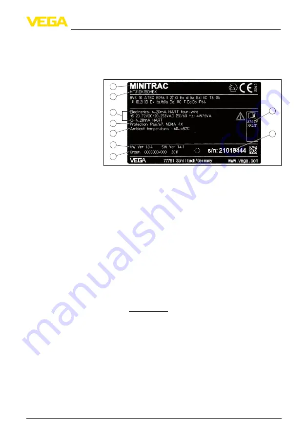 Vega MINITRAC 31 Operating Instructions Manual Download Page 7