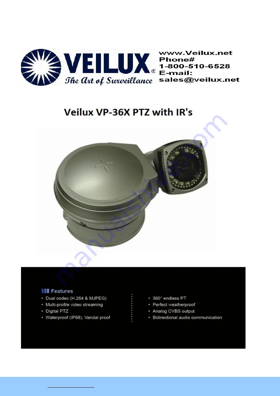 Veilux VP-36X Скачать руководство пользователя страница 1