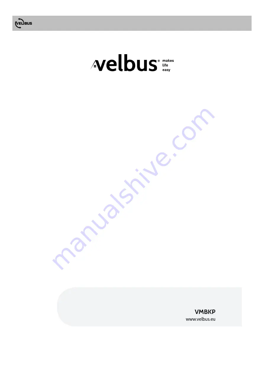 Velbus VMBKP Manual Download Page 44